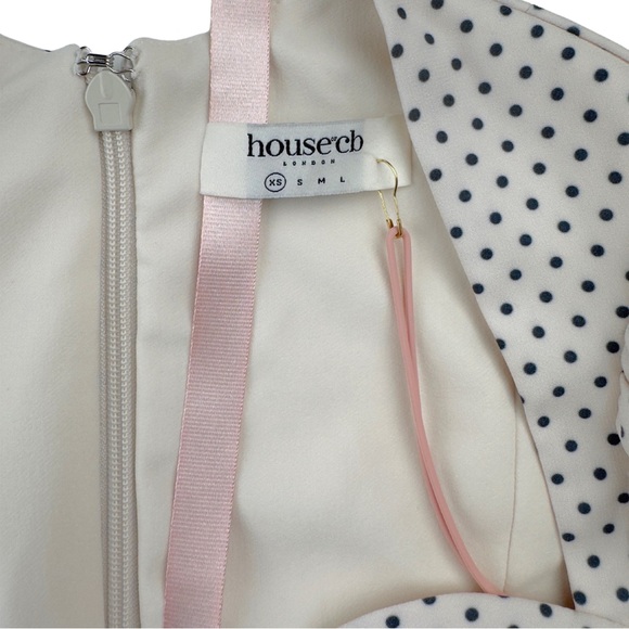 HOUSE OF CB 'Ellery' Polka Dot Puff Sleeve Midi Sundress - Picture 5 of 7